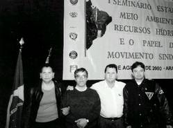 Da esquerda para direita: Vilma, João Pedro, Silvan e Jurandir. Sindicato organiza seminário semelhante no ano que vem